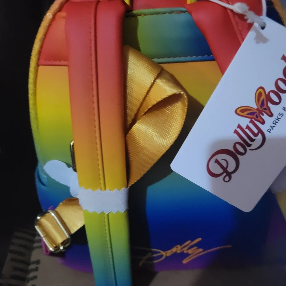 Loungefly Dollywood Rainbow Sequin Butterfly Matching Set. Nwt. Price Is Firm
